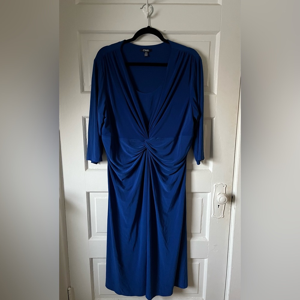 Blue 3/4 Length Sleeve Dress (18W)